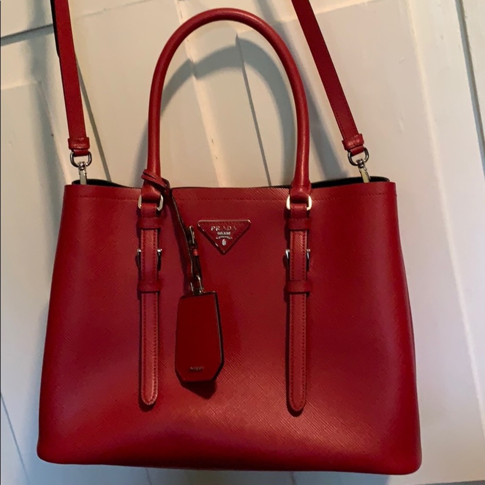 Red Prada Saffiano Cuir Bag